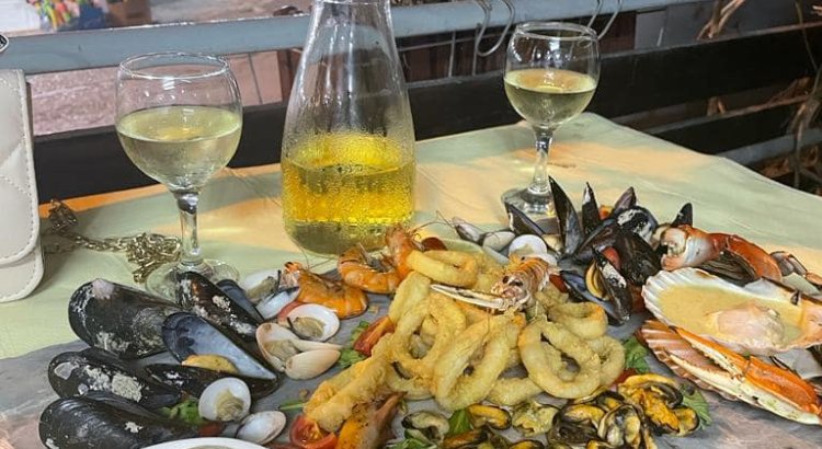 You can eat seafood in Albania